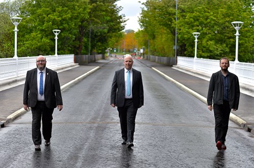 Elected members met at the bridge early on Friday morning ahead of its reopening