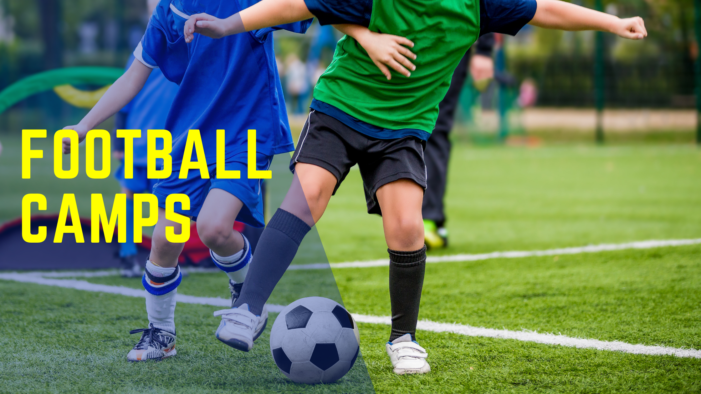 two children competing for the football 