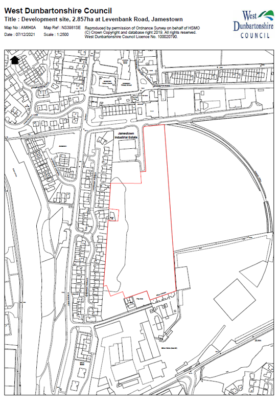 Residential Development Opportunity - Levenbank, Jamestown - map