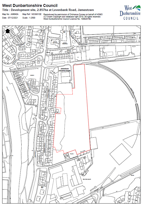 Residential Development Opportunity - Levenbank, Jamestown - map