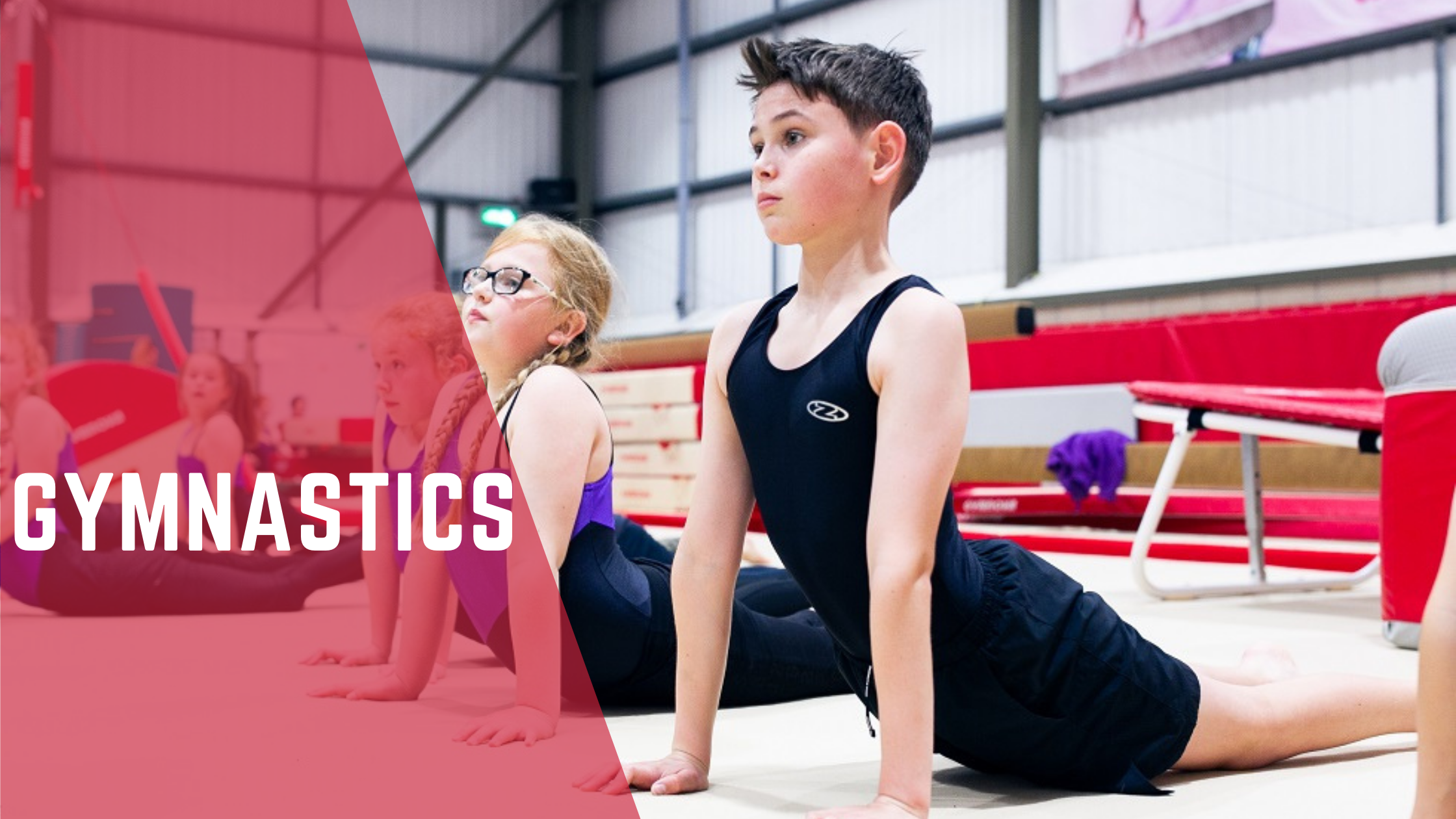young people doing gymnastic stretches