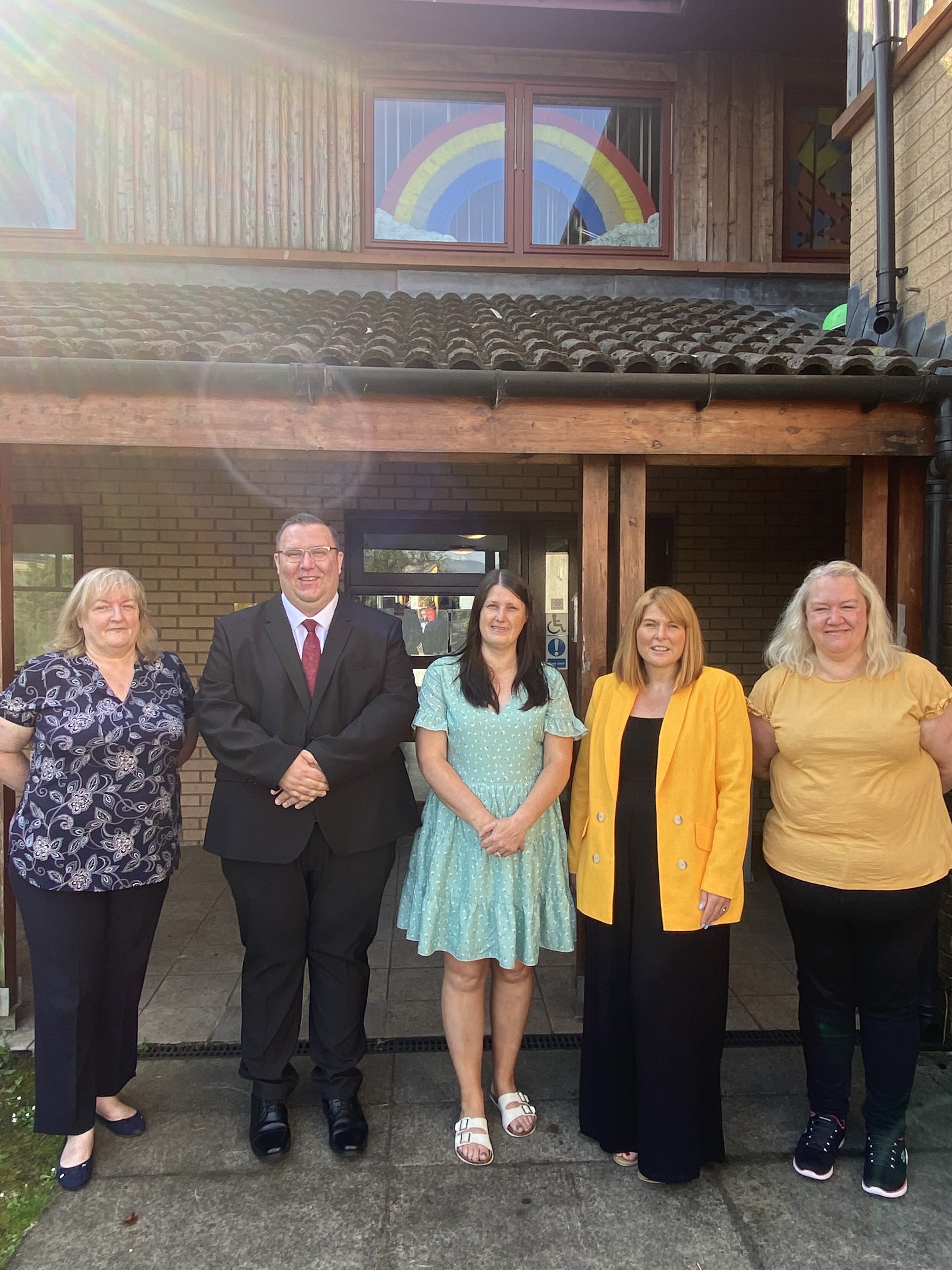 Councillors and staff at the crisis services for women