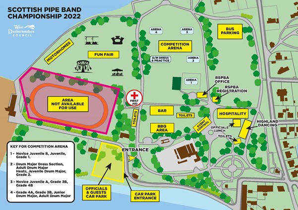 Scottish Pipe Band Championships 2022 - Site Map