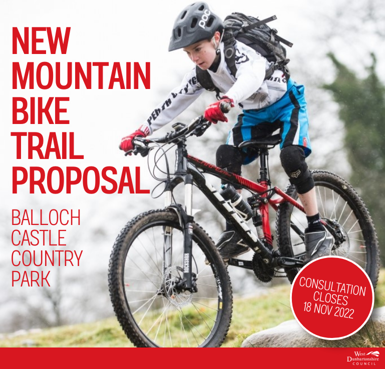 Mountain biker poster promoting consultation