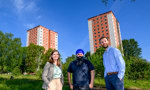 Head of Regulation and Policy at SP Energy Networks Stephanie Anderson, West Dunbartonshire Council's Convener of Housing and Communities, Councillor Gurpreet Singh Johal and Felix Wight of Connected Response