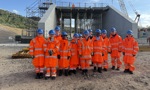 School children at Exxon site