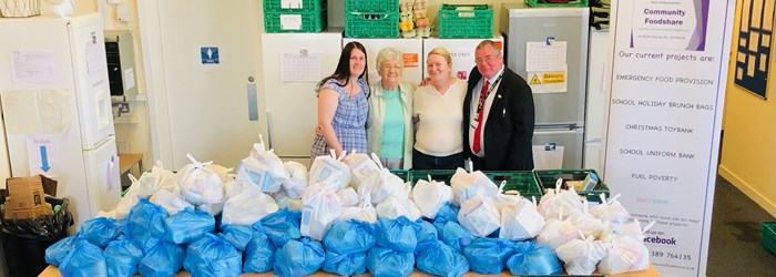 Elected Members with representatives from West Dunbartonshire Community Foodshare