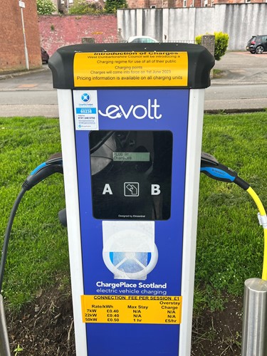 One fo the Council’s EV chargers