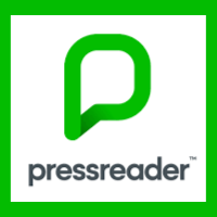 White logo with Green text saying Pressreader