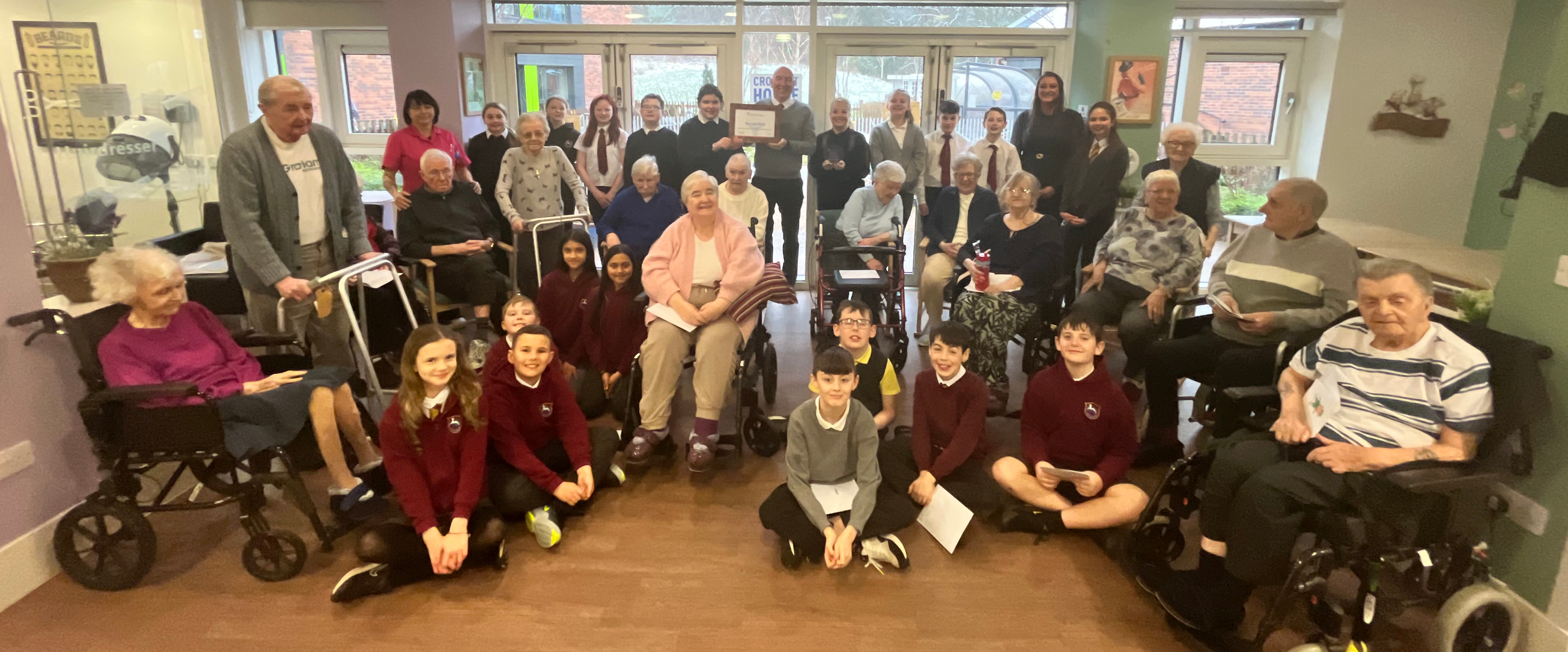 Crosslet house - Primary seven pupils have been visiting the residents in the care home