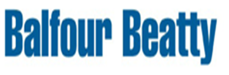 Balfour Beatty, Story Contracting, and McTaggart Construction logos displayed together, alongside the West Dunbartonshire Council logo.