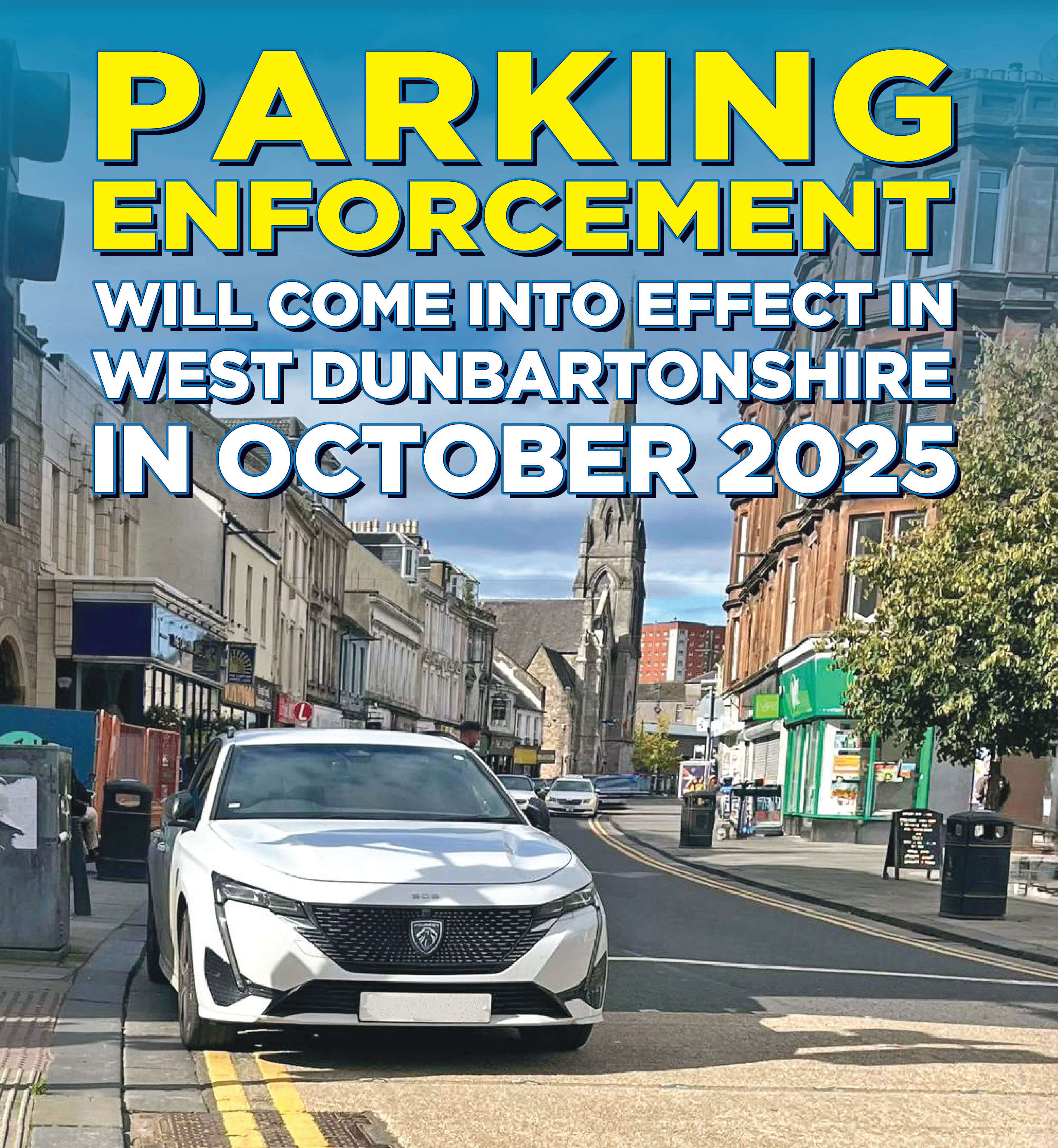 Parking enforcement - car parked on double yellow lines