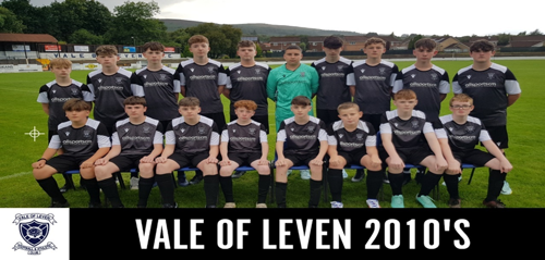 Vale of Leven FC 2010 team wearing their new kit