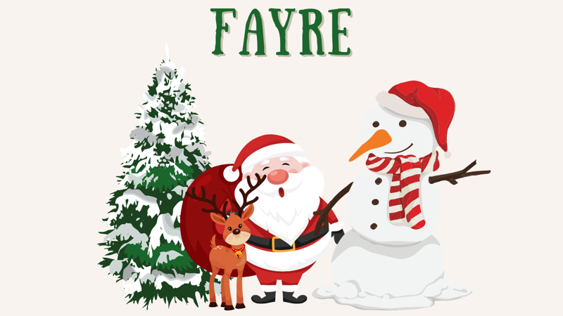 Santa, Snowman, Christmas Tree and a Reindeer
