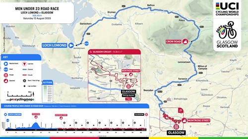 Men’s Under 23 Road Race Route