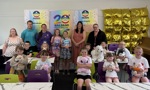 Councillor Michelle McGinty with SHINE staff and pupils during a summer activity with toys.
